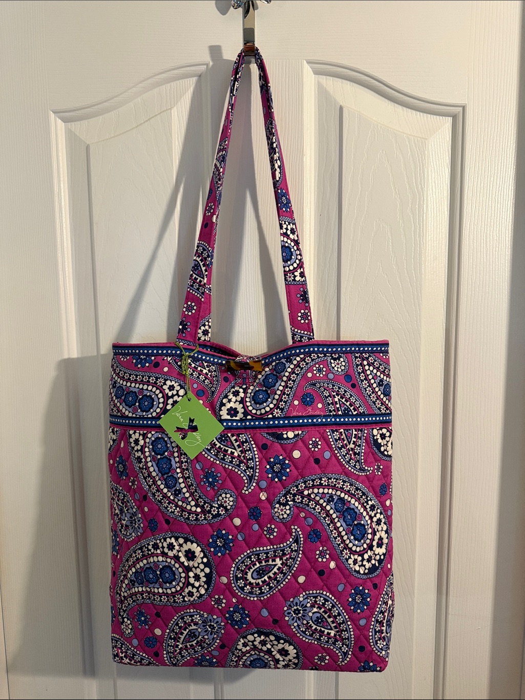 Vera Bradley Boysenberry Paisley Quilted Tote Nwt
